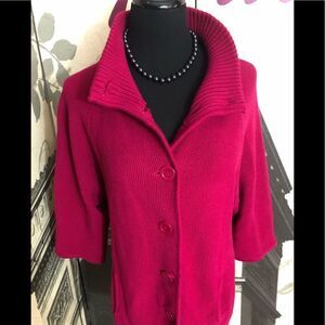 Beautiful raspberry cardigan by Talbots in size medium